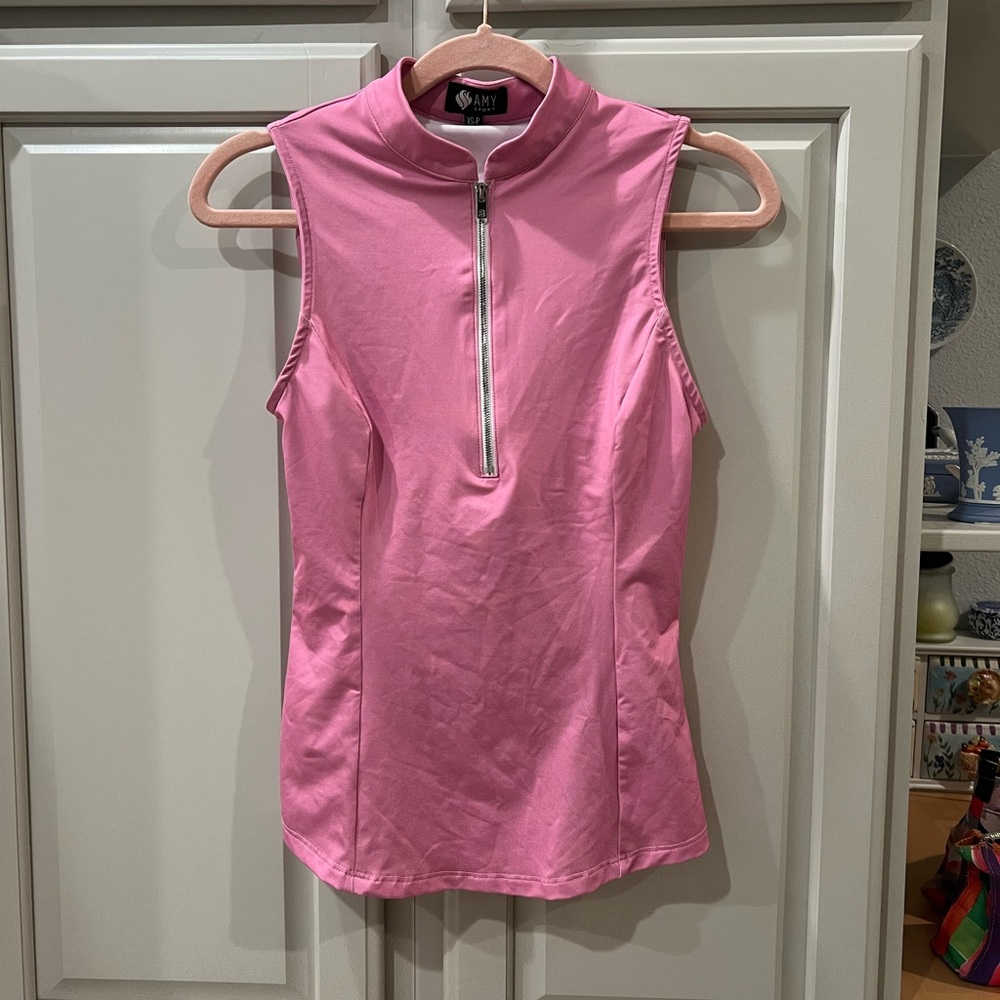 Pink Athletic Tank Top with Sleek Design